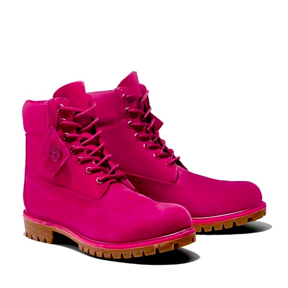 Timberland 6" Premium WATERPROOF Boots Dark Pink Nubuck 50th Anniversary Size 6